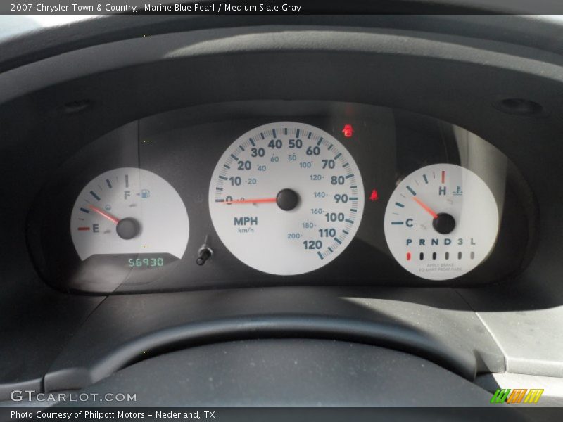 Marine Blue Pearl / Medium Slate Gray 2007 Chrysler Town & Country