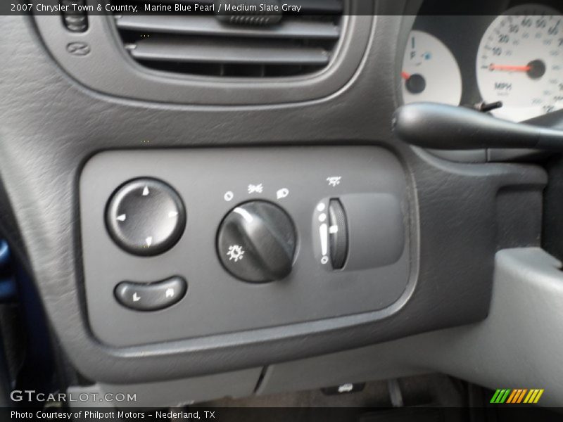 Marine Blue Pearl / Medium Slate Gray 2007 Chrysler Town & Country