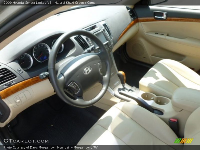 Natural Khaki Green / Camel 2009 Hyundai Sonata Limited V6