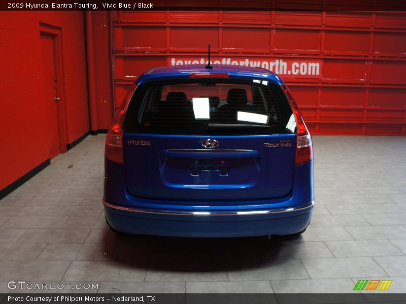 Vivid Blue / Black 2009 Hyundai Elantra Touring