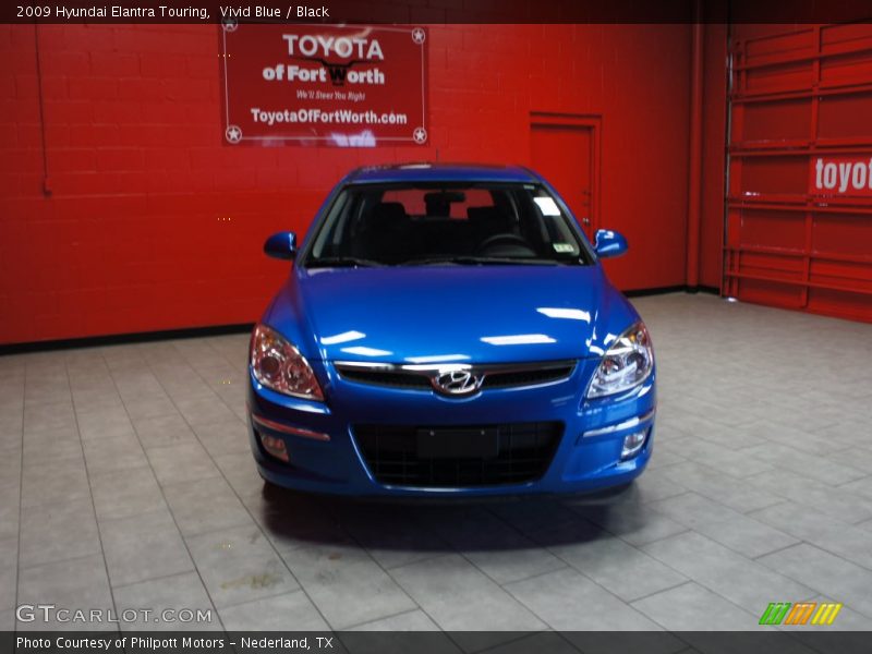 Vivid Blue / Black 2009 Hyundai Elantra Touring
