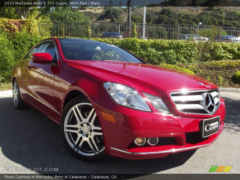 Mars Red / Black 2010 Mercedes-Benz E 350 Coupe