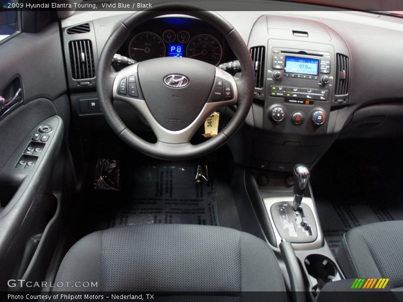 Vivid Blue / Black 2009 Hyundai Elantra Touring