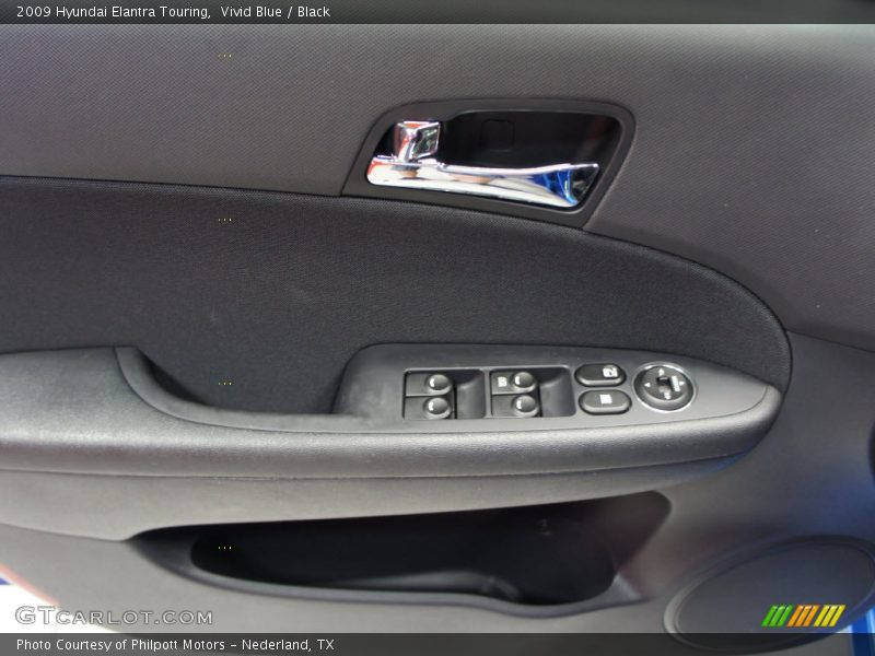 Vivid Blue / Black 2009 Hyundai Elantra Touring