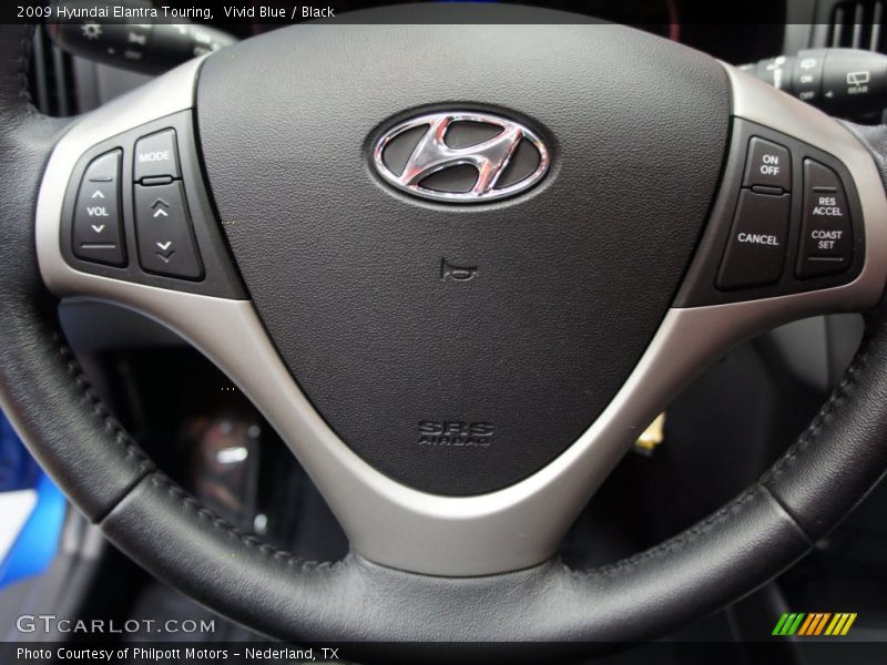 Vivid Blue / Black 2009 Hyundai Elantra Touring