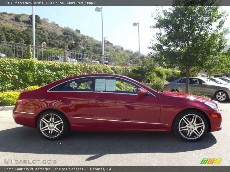 Mars Red / Black 2010 Mercedes-Benz E 350 Coupe
