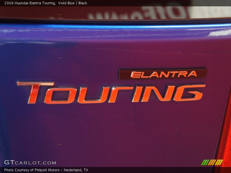 Vivid Blue / Black 2009 Hyundai Elantra Touring