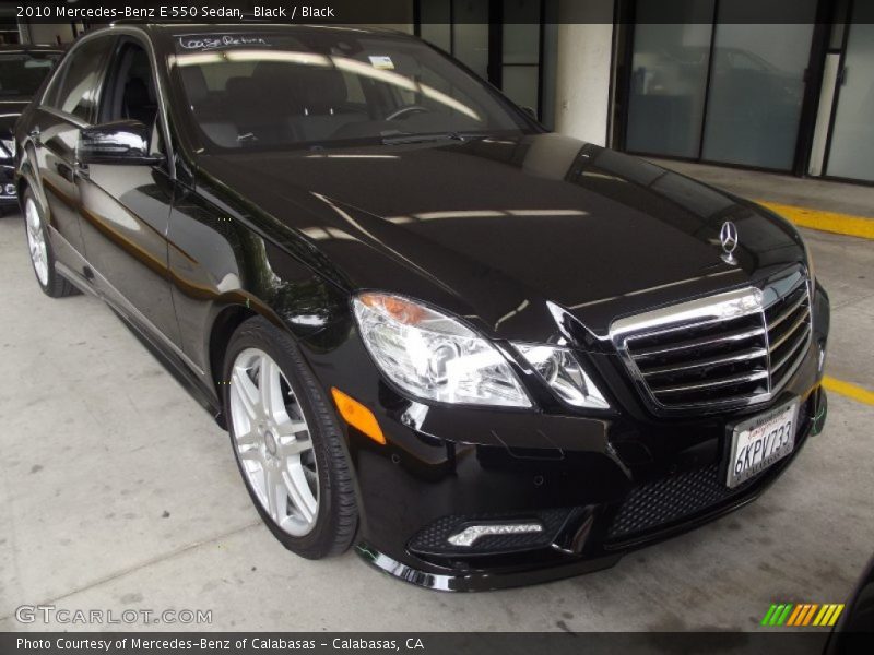 Black / Black 2010 Mercedes-Benz E 550 Sedan