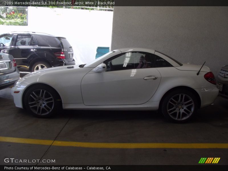 Arctic White / Black/Red 2009 Mercedes-Benz SLK 300 Roadster