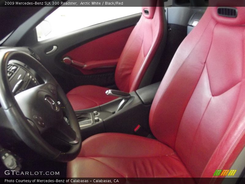 Arctic White / Black/Red 2009 Mercedes-Benz SLK 300 Roadster