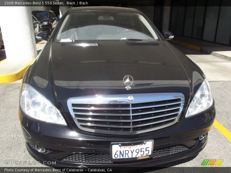 Black / Black 2008 Mercedes-Benz S 550 Sedan