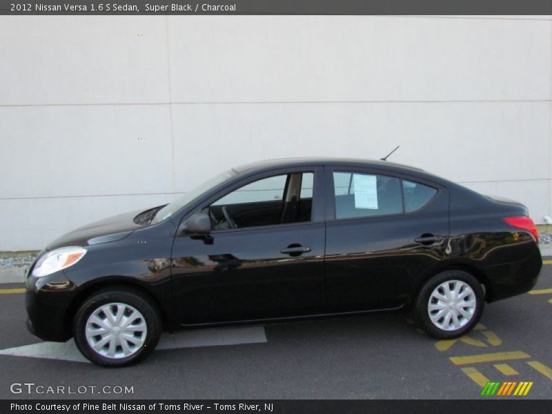 Super Black / Charcoal 2012 Nissan Versa 1.6 S Sedan