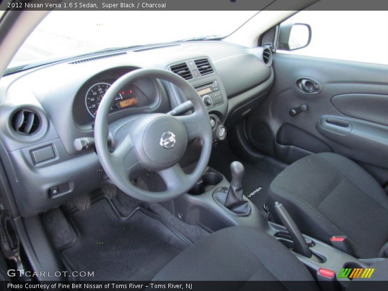 Super Black / Charcoal 2012 Nissan Versa 1.6 S Sedan