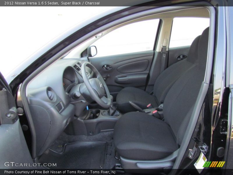 Super Black / Charcoal 2012 Nissan Versa 1.6 S Sedan