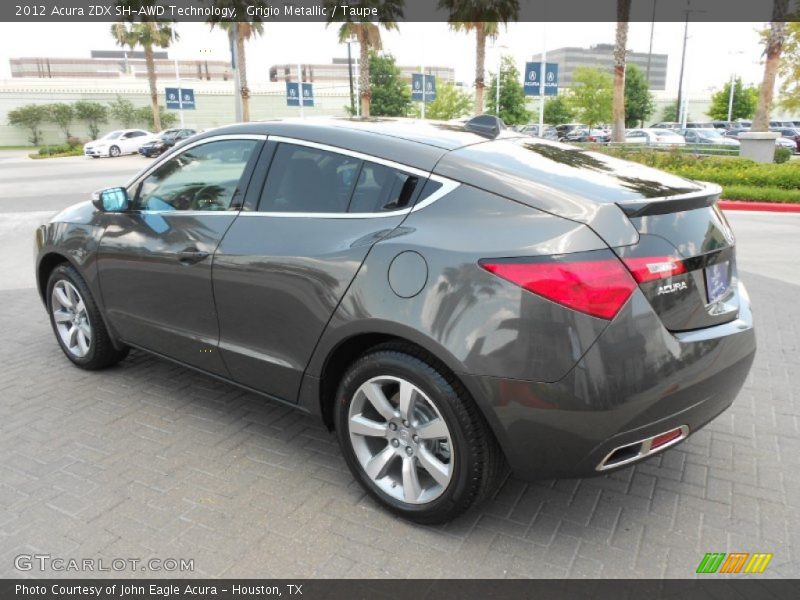 Grigio Metallic / Taupe 2012 Acura ZDX SH-AWD Technology