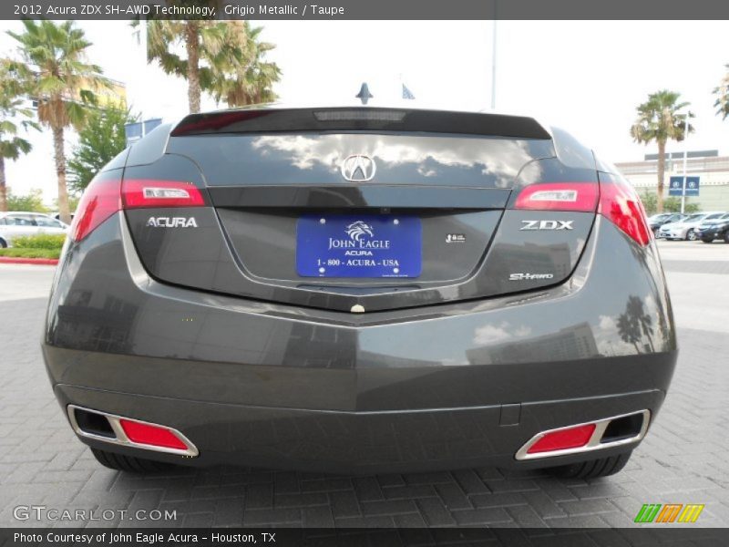 Grigio Metallic / Taupe 2012 Acura ZDX SH-AWD Technology