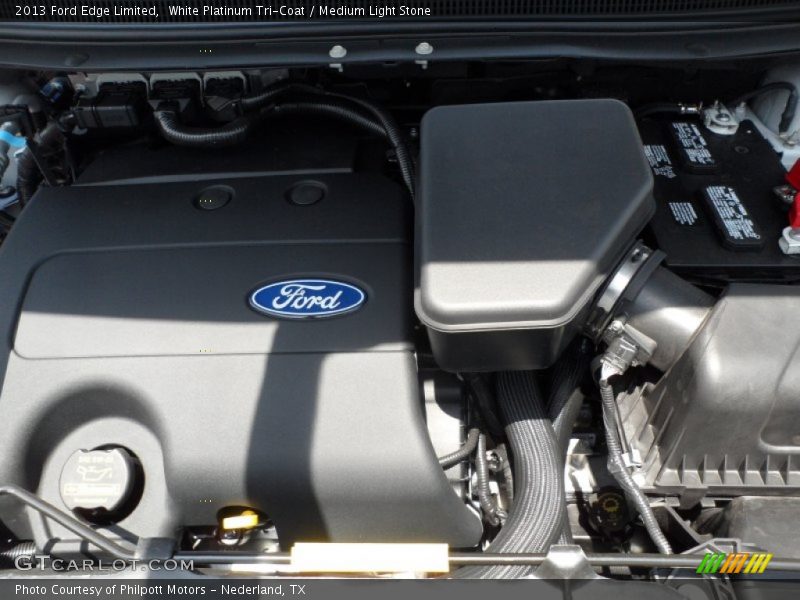 White Platinum Tri-Coat / Medium Light Stone 2013 Ford Edge Limited