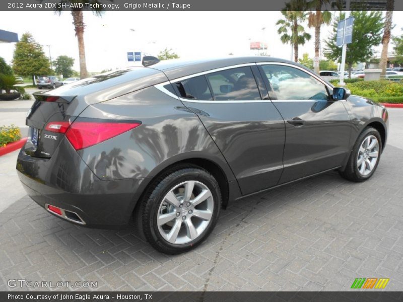 Grigio Metallic / Taupe 2012 Acura ZDX SH-AWD Technology