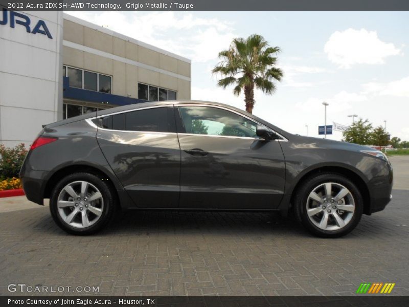 Grigio Metallic / Taupe 2012 Acura ZDX SH-AWD Technology