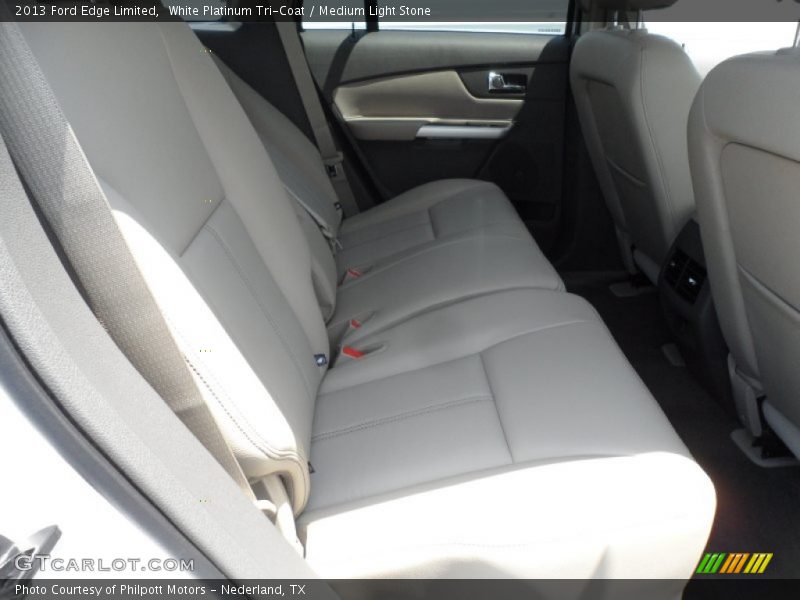 White Platinum Tri-Coat / Medium Light Stone 2013 Ford Edge Limited