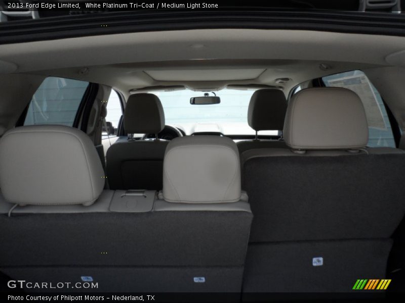 White Platinum Tri-Coat / Medium Light Stone 2013 Ford Edge Limited