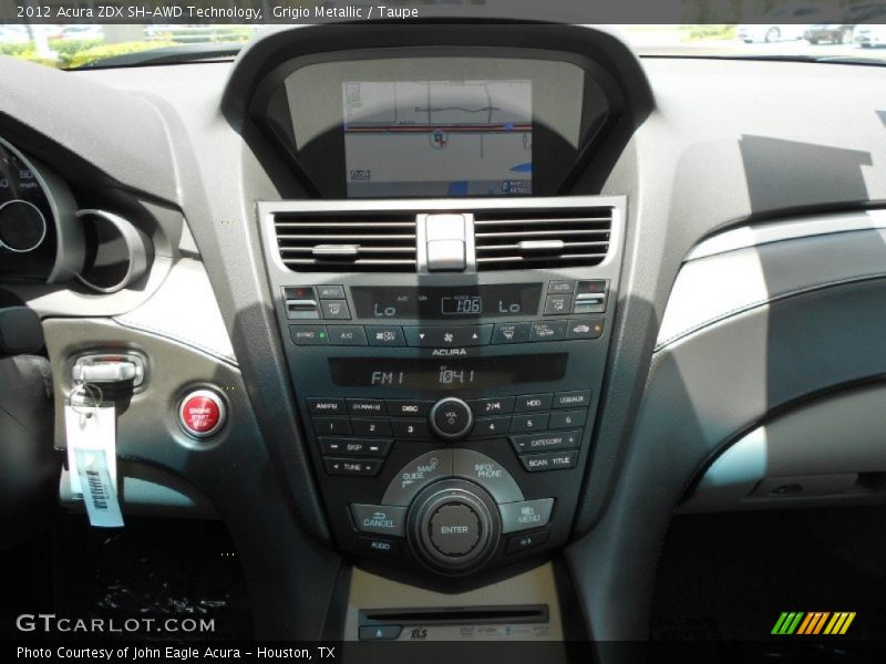 Controls of 2012 ZDX SH-AWD Technology