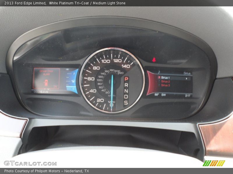 White Platinum Tri-Coat / Medium Light Stone 2013 Ford Edge Limited