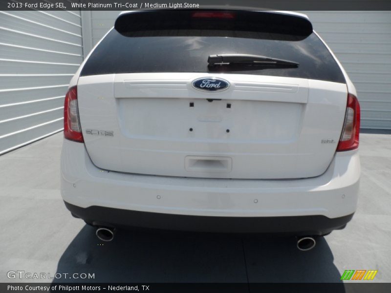 White Platinum Tri-Coat / Medium Light Stone 2013 Ford Edge SEL