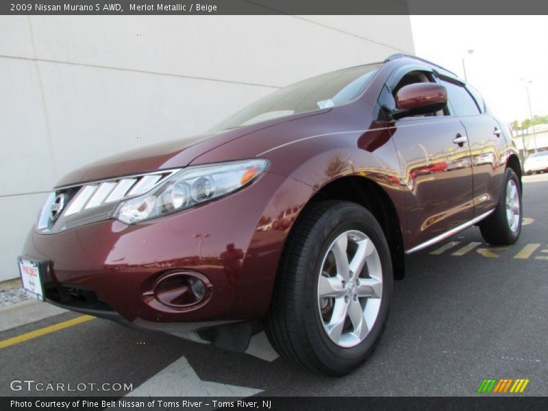 Merlot Metallic / Beige 2009 Nissan Murano S AWD