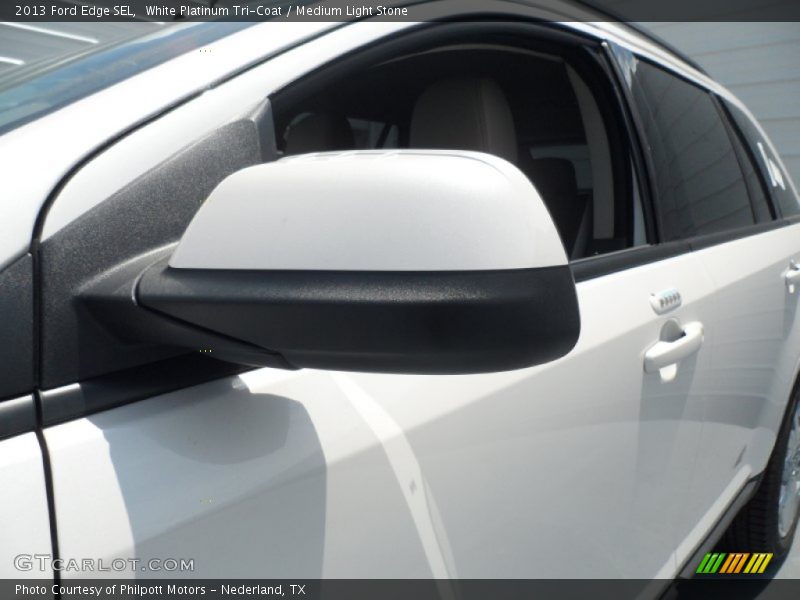White Platinum Tri-Coat / Medium Light Stone 2013 Ford Edge SEL