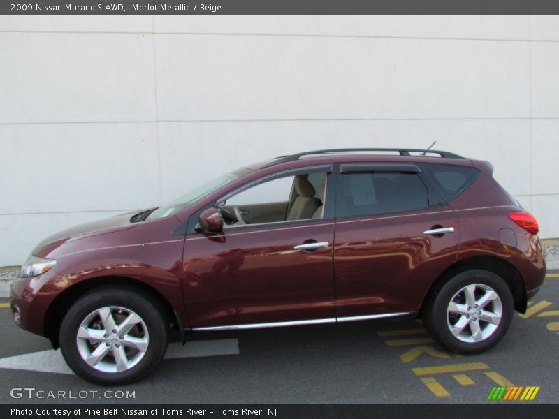 Merlot Metallic / Beige 2009 Nissan Murano S AWD