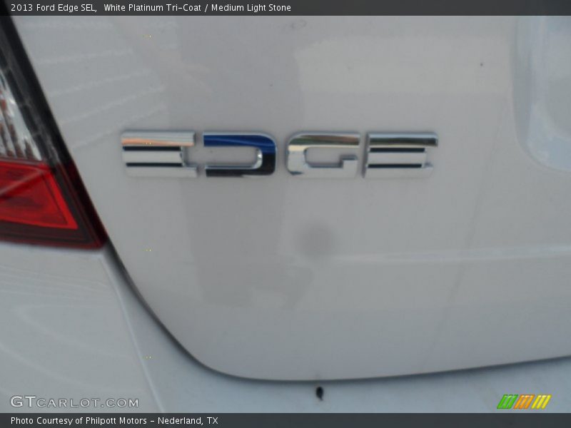 White Platinum Tri-Coat / Medium Light Stone 2013 Ford Edge SEL