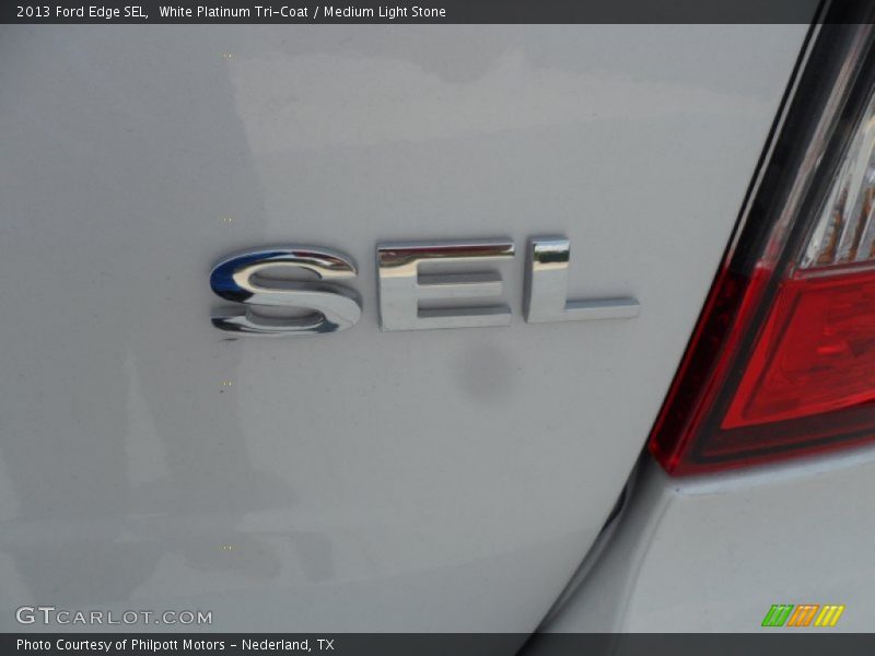 White Platinum Tri-Coat / Medium Light Stone 2013 Ford Edge SEL