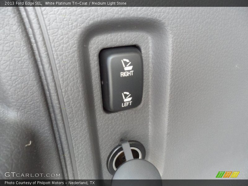 White Platinum Tri-Coat / Medium Light Stone 2013 Ford Edge SEL