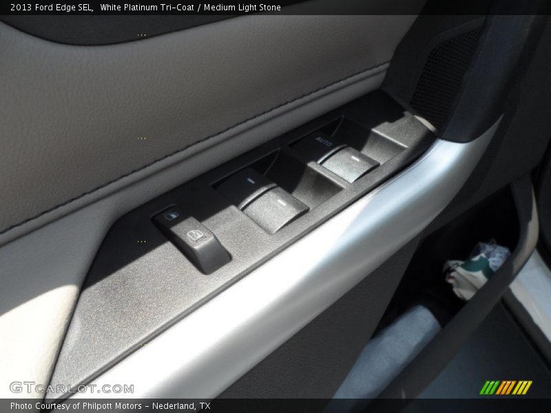 White Platinum Tri-Coat / Medium Light Stone 2013 Ford Edge SEL