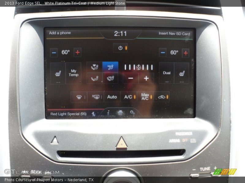 White Platinum Tri-Coat / Medium Light Stone 2013 Ford Edge SEL