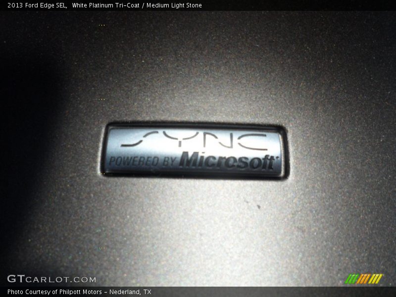 White Platinum Tri-Coat / Medium Light Stone 2013 Ford Edge SEL