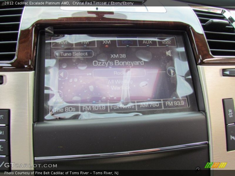 Crystal Red Tintcoat / Ebony/Ebony 2012 Cadillac Escalade Platinum AWD