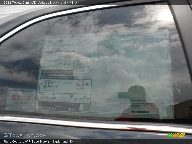 Attitude Black Metallic / Black 2012 Toyota Camry SE