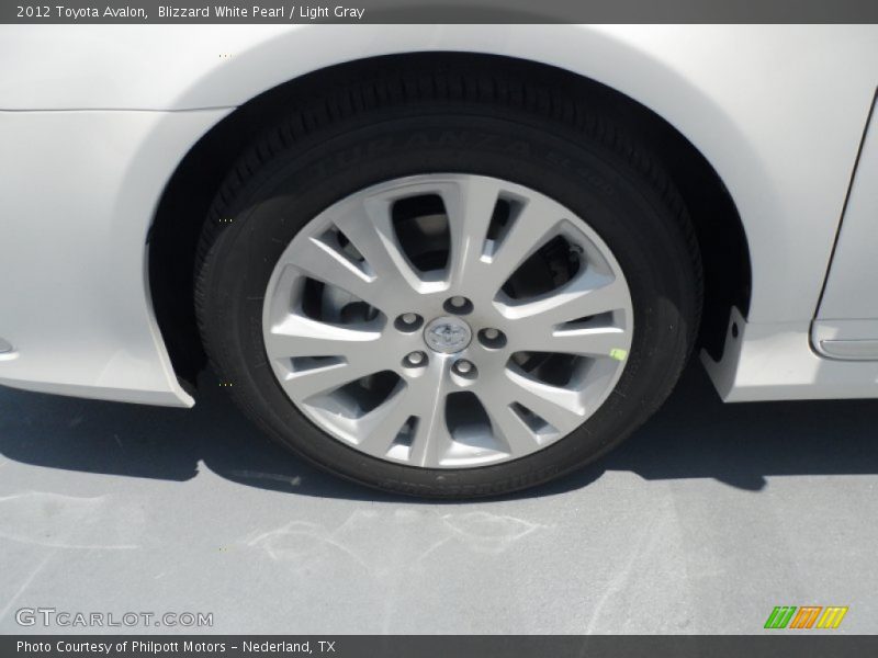 Blizzard White Pearl / Light Gray 2012 Toyota Avalon