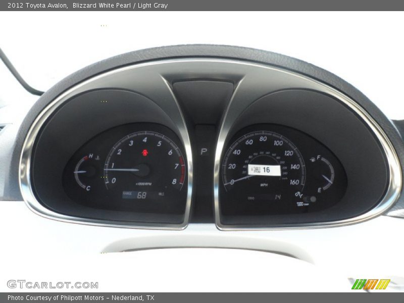 Blizzard White Pearl / Light Gray 2012 Toyota Avalon