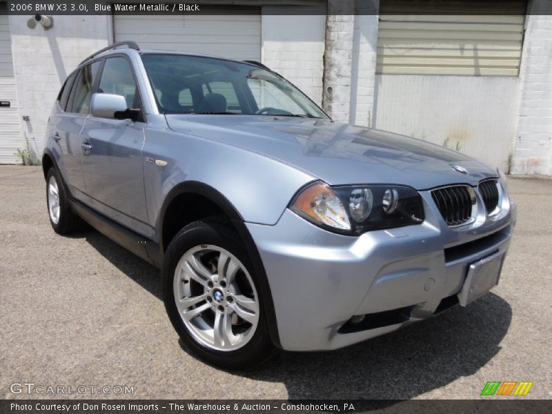 Blue Water Metallic / Black 2006 BMW X3 3.0i