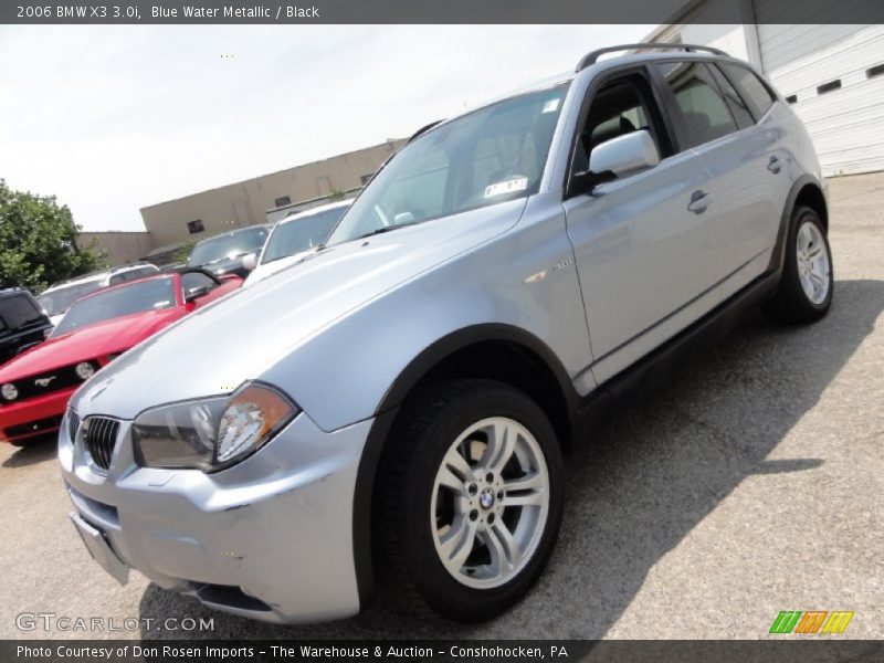 Blue Water Metallic / Black 2006 BMW X3 3.0i