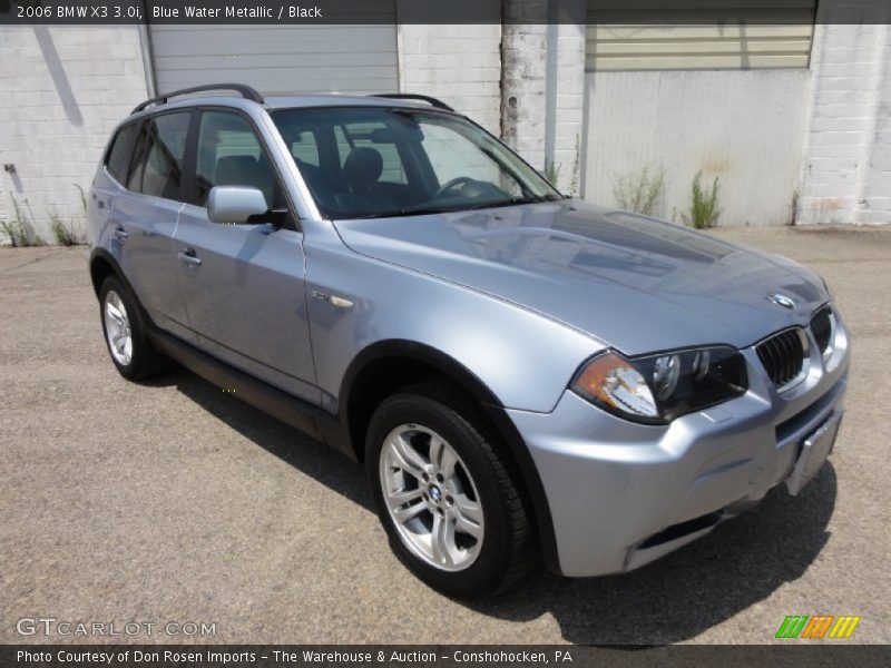 Blue Water Metallic / Black 2006 BMW X3 3.0i