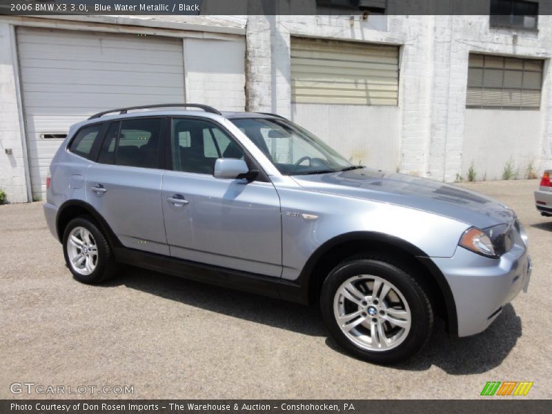Blue Water Metallic / Black 2006 BMW X3 3.0i