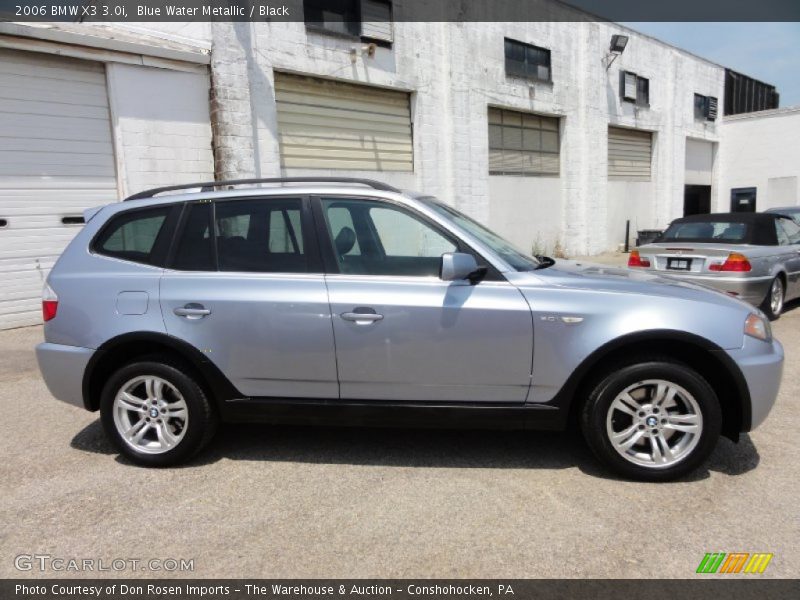Blue Water Metallic / Black 2006 BMW X3 3.0i