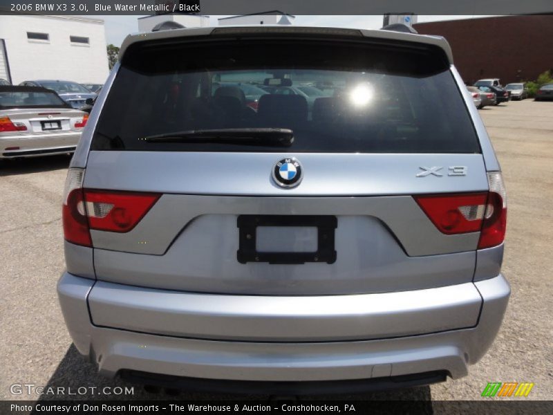 Blue Water Metallic / Black 2006 BMW X3 3.0i