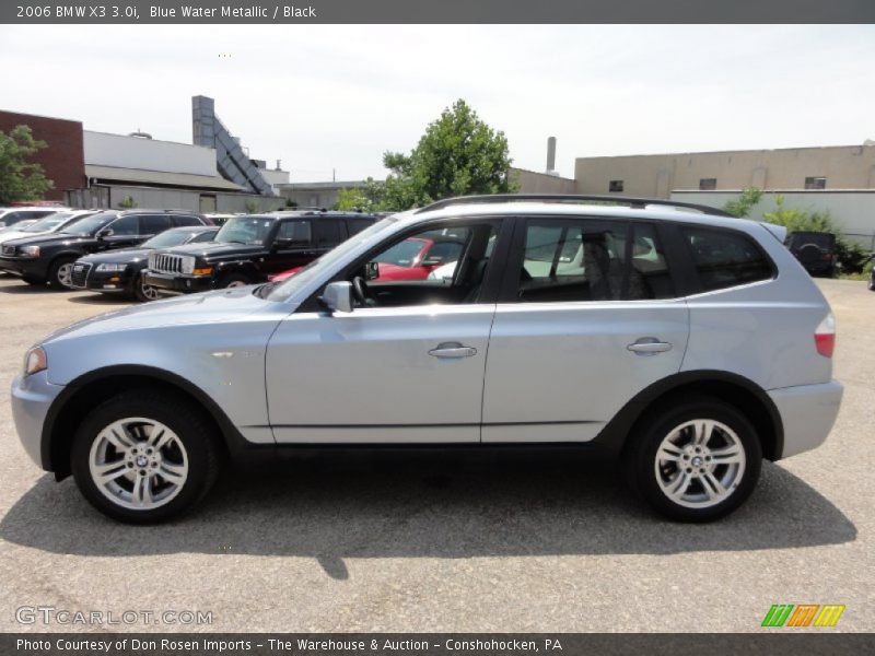Blue Water Metallic / Black 2006 BMW X3 3.0i