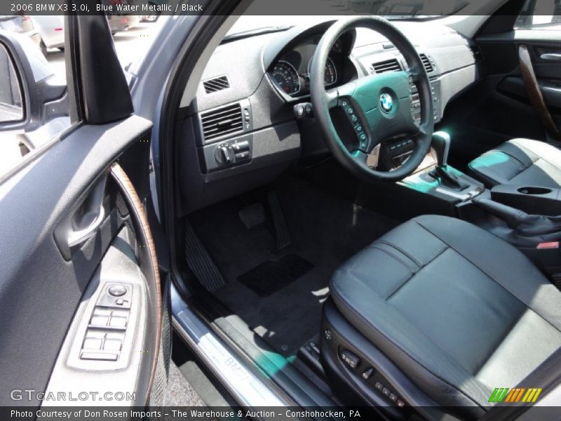 Blue Water Metallic / Black 2006 BMW X3 3.0i