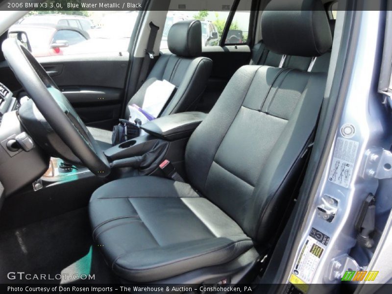 Blue Water Metallic / Black 2006 BMW X3 3.0i